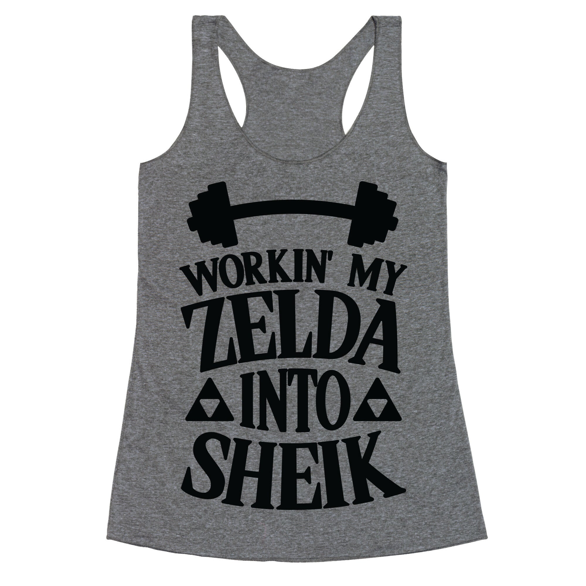 Workin' My Zelda Into Sheik Racerback Tank